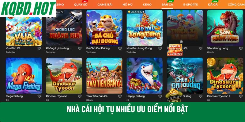 Nhà cái hội tụ nhiều ưu điểm nổi bật